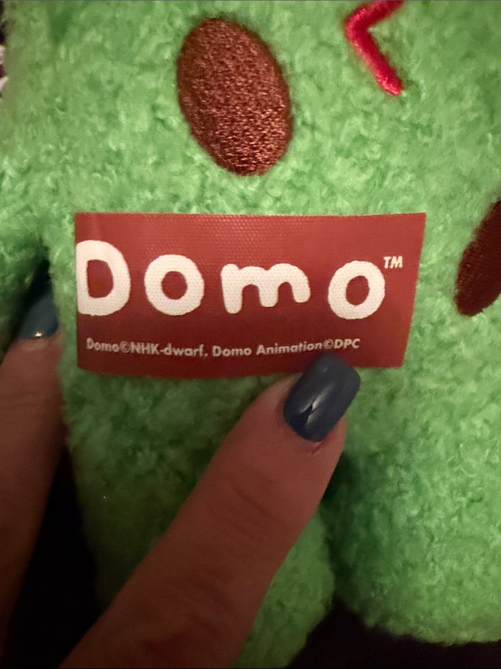 Domo zombie plush Stuffed Toy - Green with Red Mouth - Picture 4 of 15